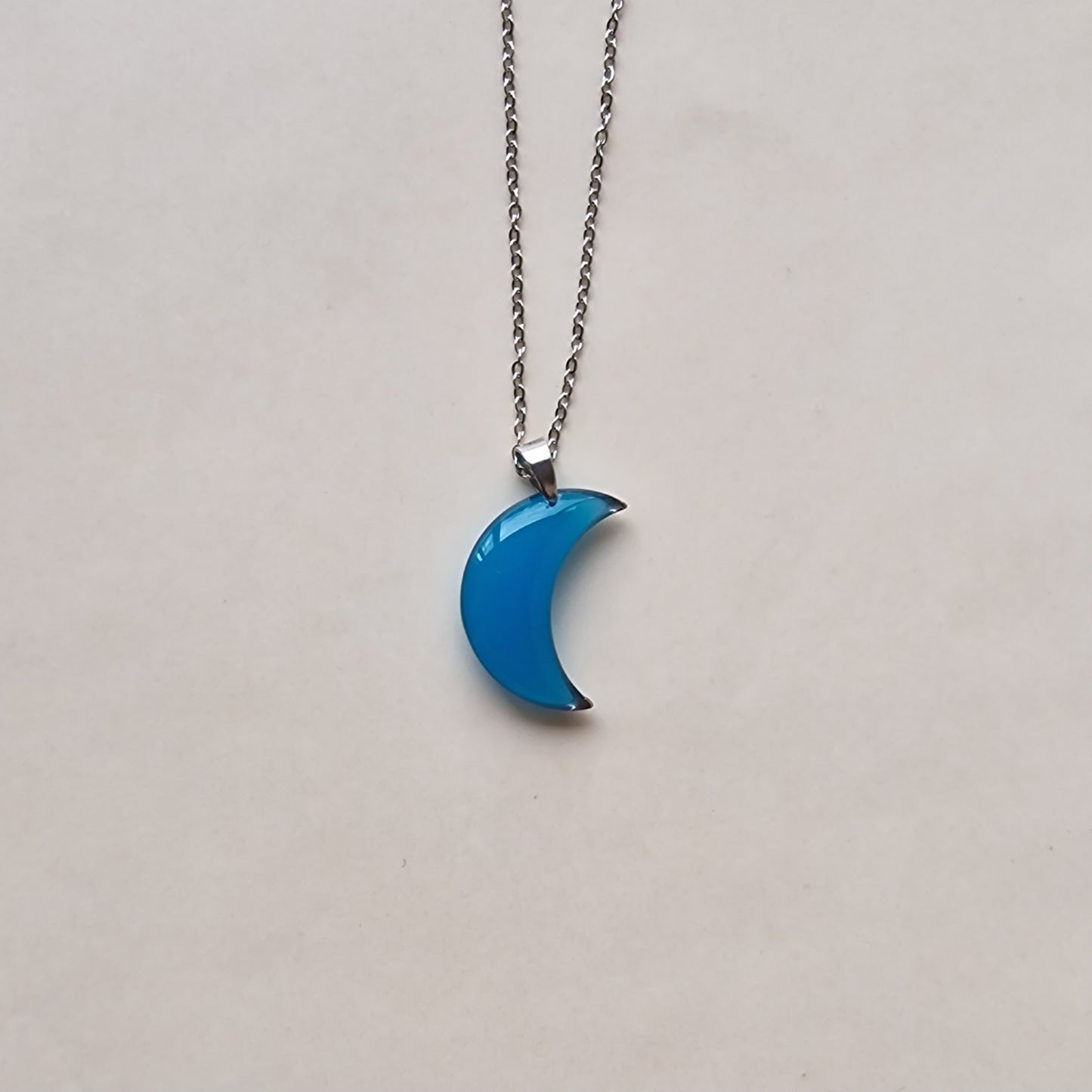 Glow-in-the-Dark “Moon” Necklace – Handmade Luminous Pendant