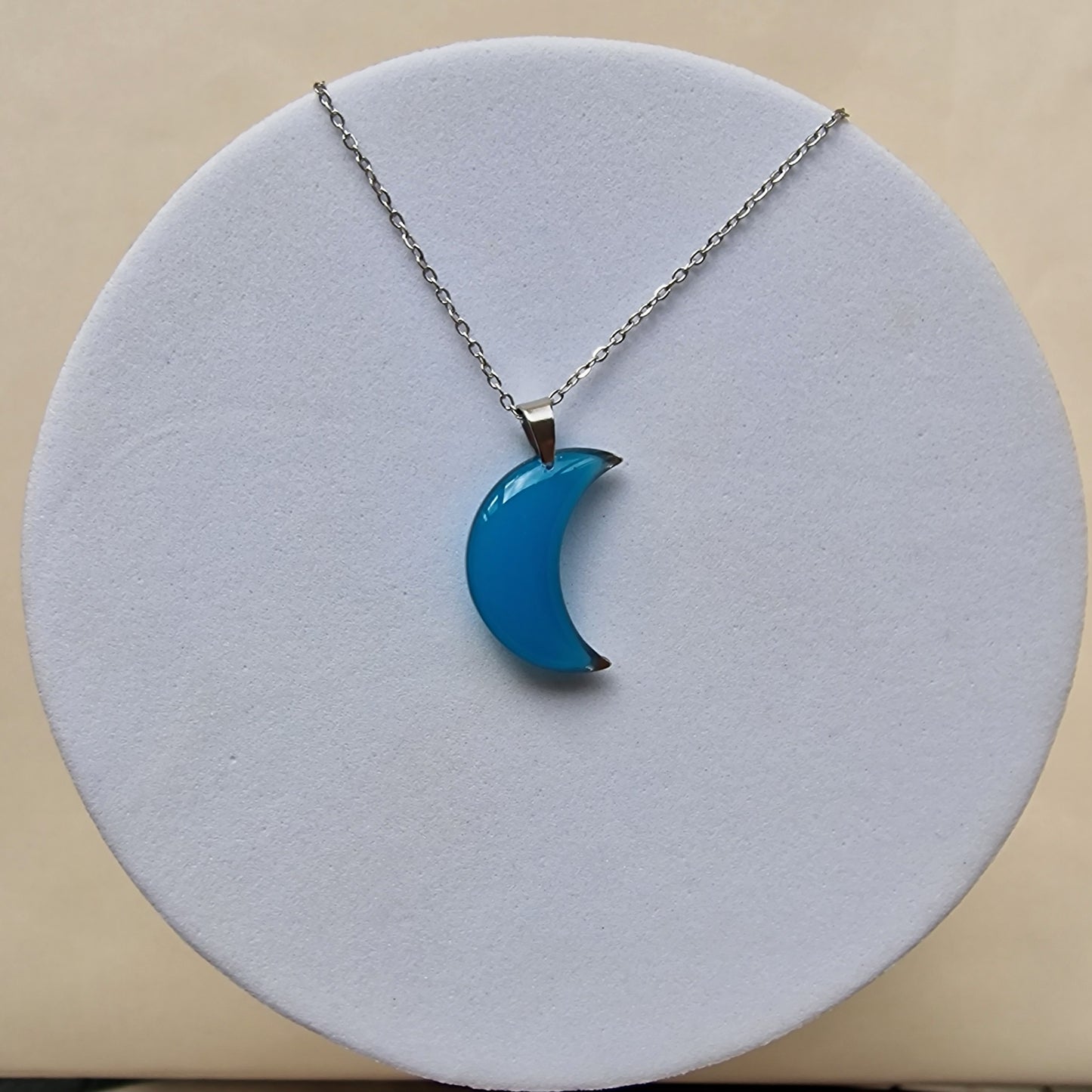 Glow-in-the-Dark “Moon” Necklace – Handmade Luminous Pendant