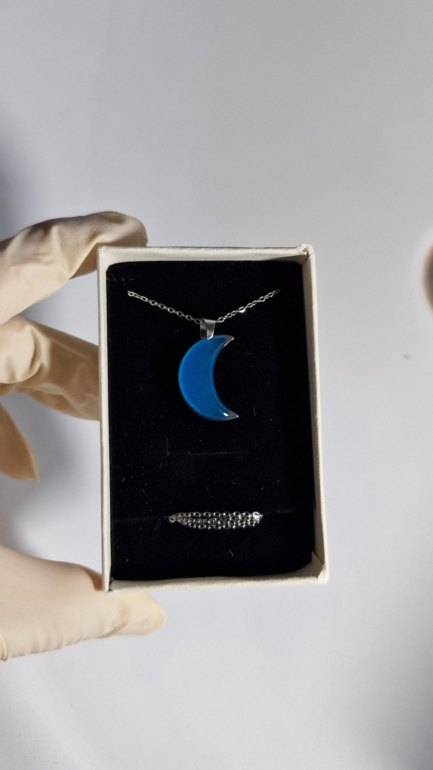 Glow-in-the-Dark “Moon” Necklace – Handmade Luminous Pendant