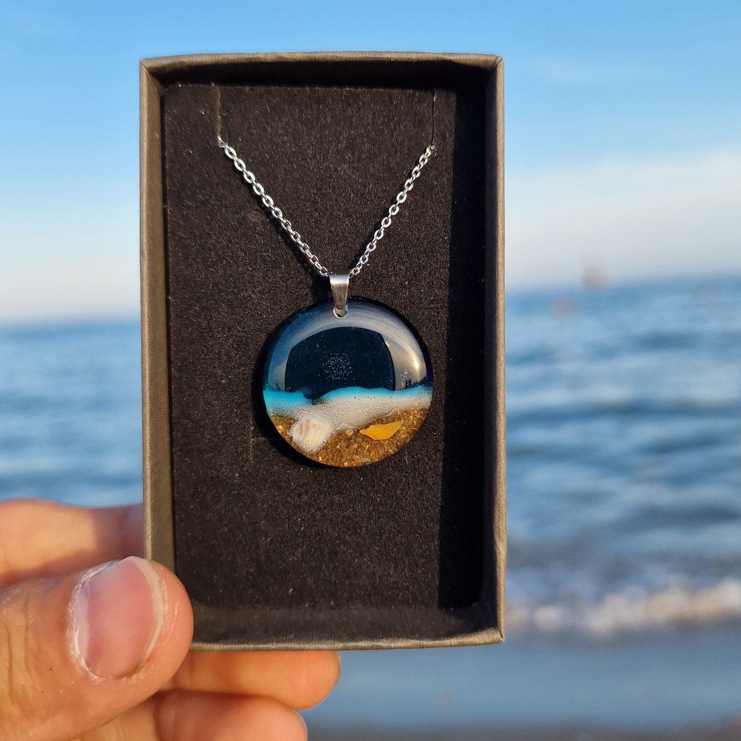 Caspian Sea Pendant & 925 Sterling Silver Necklace - Free Shipping Worldwide