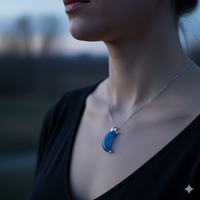 Glow-in-the-Dark “Moon” Necklace – Handmade Luminous Pendant