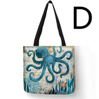 Eco friendly bag with beach design Cotton And Linen Shopping Bag